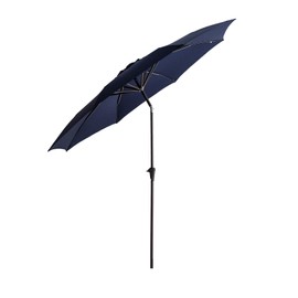 FLAME&SHADE 10 ft Outdoor Market Patio Table Umbrella with Fiberglass Rib Tips and Tilt,Navy Blue