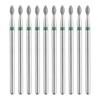 sourcing map 10pcs 100-120 Grits Diamond Grinding Bit 2.3mm Oval