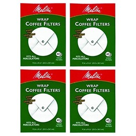 Melitta 627402 Super Premium Wrap Around Coffee Filters 4-pack, 40 Count each