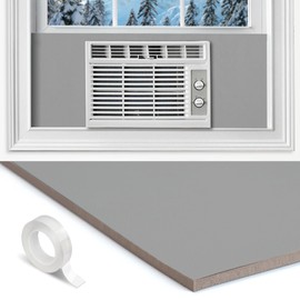 Powrocket Window Air Conditioner Surround Foam Insulation Panels,Window AC Side Panels for Window AC Unit Indoor,Summer Winter Heat and Draft Window Seal Cover,Surround Insulation Side Panels(Grey)