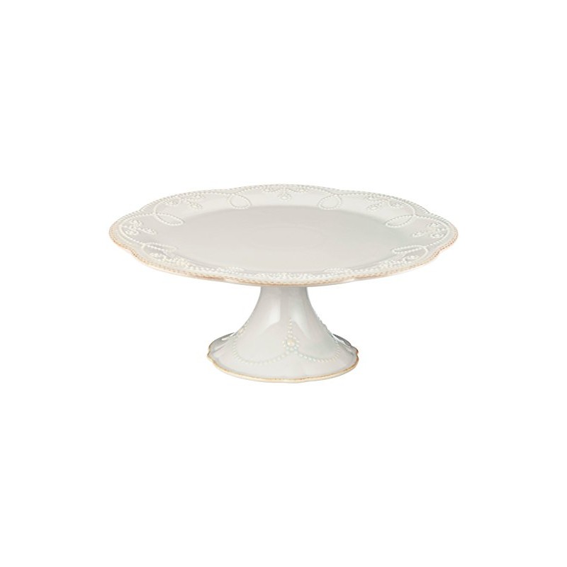 Lenox French Perle Pedestal Cake Plate, Medium, White -