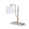 Aspen Creative 40157-11, 15" High Transitional Metal Task Lamp, Brushed