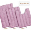 Clara Clark Chenille Bathroom Rugs, Ultra Soft Plush Shaggy Bath