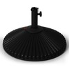 Abba Patio Umbrella Base, Round Sunburst Outdoor Umbrella Stand, Table