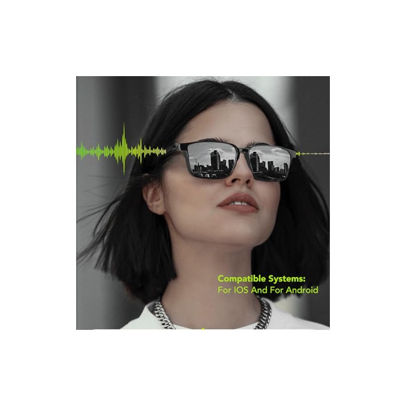 Hilitand Gafas Inteligentes, Gafas de Sol Inalámbricas Bluetooth con Parlantes