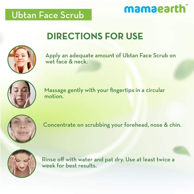 Mamaearth Ubtan Scrub For Face with Turmeric & Walnut for