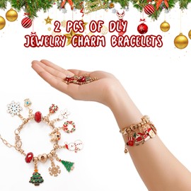 Jewelry Advent Calendar 2024 Charm Bracelets for Girls Kids, 24 Days Christmas Countdown Calendar, DIY Charm Bracelets Kit and Necklaces Xmas Gifts