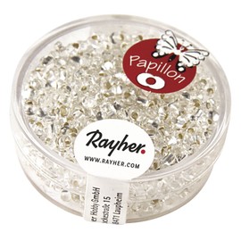 RAYHER Papillon Beads 18-g Box 2 x 4 14142801 mm Rock Crystal
