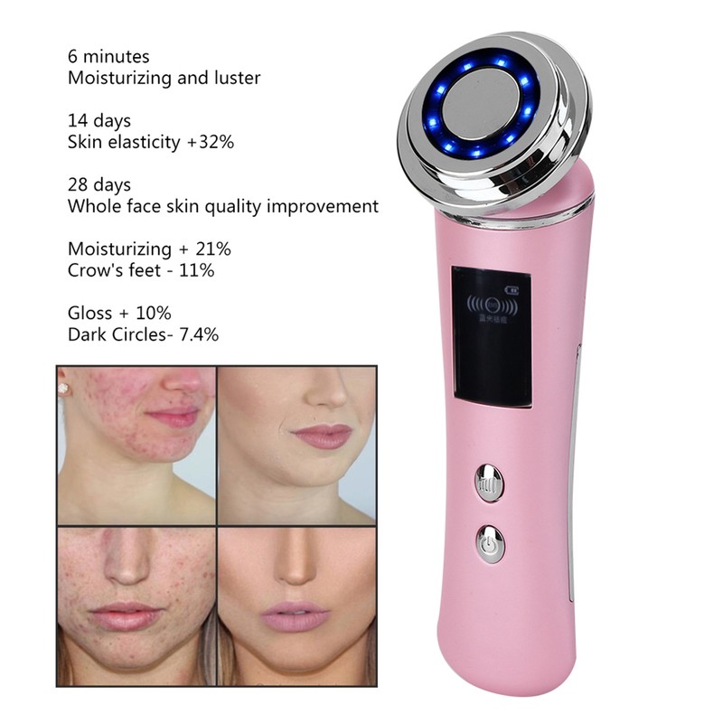 5-In-1 Face Care Machine Acne Removal Face Cleaning Warm Lifting