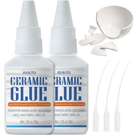 Super Ceramic Glue, 2 * 30g Best Glue for Ceramic and Porcelain Repair, Waterproof and Multisurface for All Bondings with High Temperature Resistance