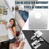 Cabinet Hinges Repair Plate, 8 Pcs Stainless Steel Hinge Repair