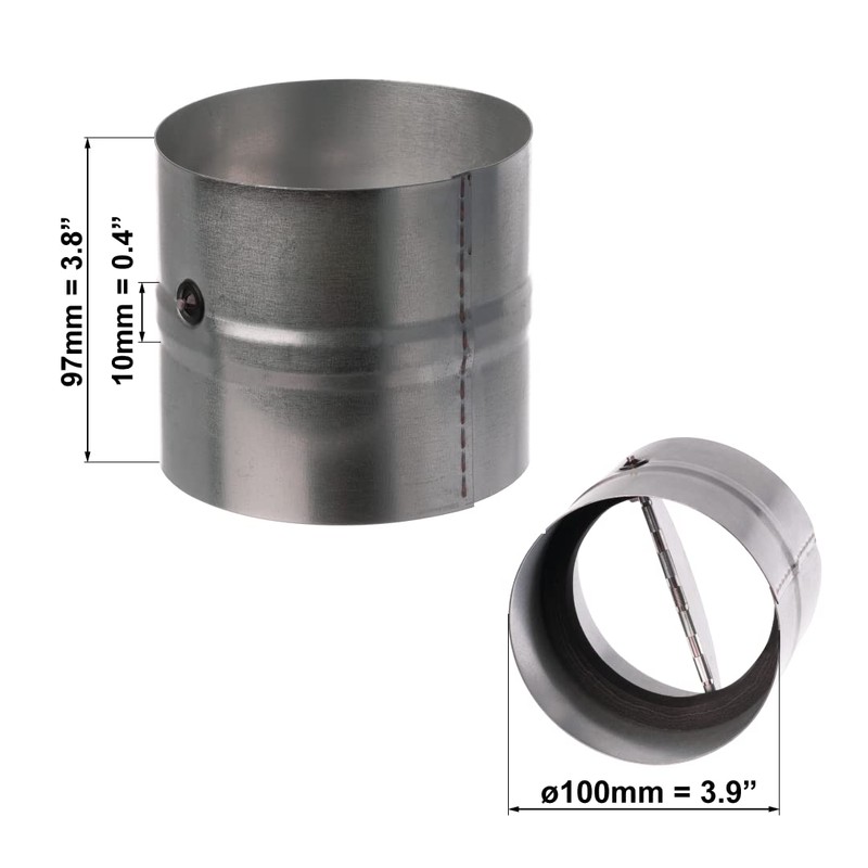 Diameter 100 mm Backflow Valve - Pipe Connector with Check