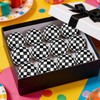 16 PCS 2 Inch Black and White Rubber Checkered Party