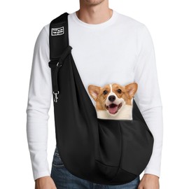 Puppy Carrier, Adjustable Pet Carrier Dog Sling Dog Carriers for Small Medium Dogs Hands-Free Cat Bag Carrier Sling Double-Sided with Safety Belt for Outdoor Walking Travel Shopping