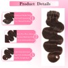 AIWET Long Wavy Clip in Hair Extensions Real Human Hair