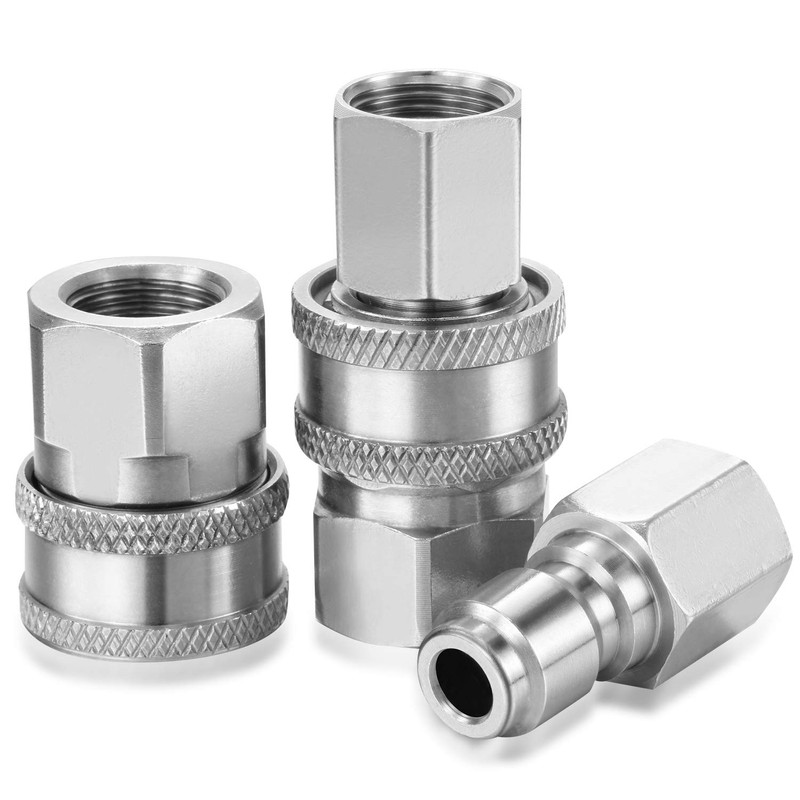 4 Sets NPT 3/8 Inch Stainless Steel Male and Female