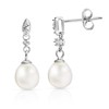 MAX + STONE Pearl & Diamond Earrings for Women in