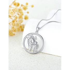 WINNICACA Giraffe Necklace for Women 925 Sterling Silver Chain Jewellery Gifts for Women, Sterling Silver, No Gemstone