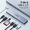 RayCue Macbook Air/Pro Hub, 7-Port USB C Converter Adapter, Docking