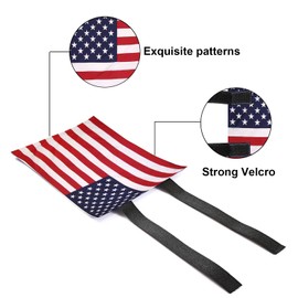 American Golf Cart Flag with Straps - Golf Cart Flag - Flags for Golf Cart - Golf Cart Flag Holder - Golf Cart Accessories - Flag Pole Holder - Golf Cart Decorations 4th of July 8.26"X5.9"