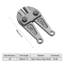 HARFINGTON Bolt Cutter 36" Replacement Jaws Blade Cutter Hand Alloy Steel Blade Cutter Tools Part for Wire Fence Screw Cutting Chain