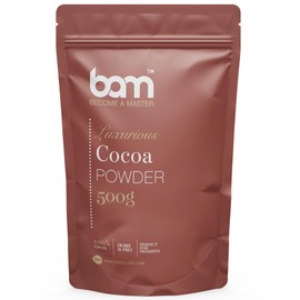 BAM Luxurious Cocoa Powder, 100% Baking Cocoa, Intense Cocoa Powder Colour for Bread and Desserts (Alkalised Red-Brown Cocoa, 500g)