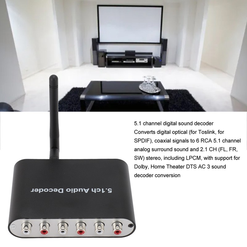 5.1 Channel Digital Sound Decoder Professional Bluetooth 5.0 Optical SPDIF