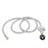 GasSaf 6FT Propane Regulator Hose with Gauge, Grill Regulator Hose