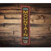 On Mountain Time Sign, Family Last Name Decor, Custom Skier