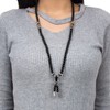 PWMENLK 6mm 108 Mala Beads Bracelet Meditation Necklace Obsidian Beaded