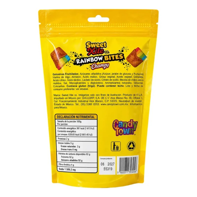 Gomitas Enchiladas Sweet Chile Rainbow Bites Chamoy 142g Dulces Aciditos