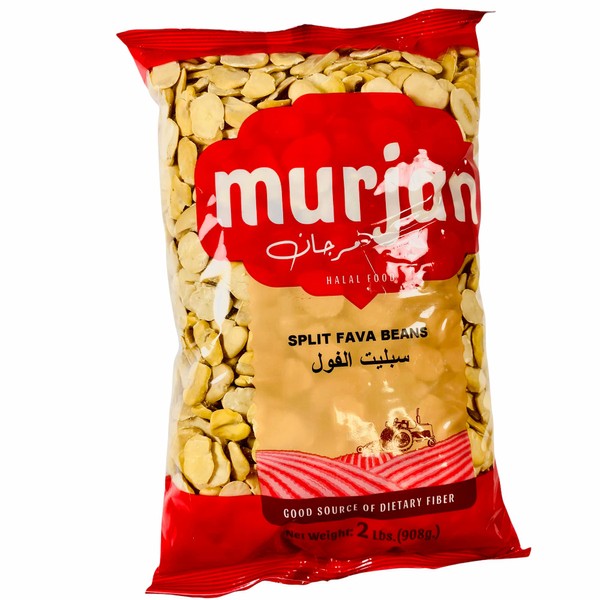 Murjan Broad Split Fava Beans (Habas), Premium Quality Split Shelled