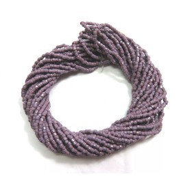Czech 1 FULL HANK ~ PURPLE OPAQUE~ 9/0 3-CUT ~ GLASS SEED BEADS ~ 10 Strands