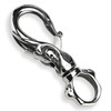Silver KYASYA Stainless Steel Key Chain Clip Key Chain Skull