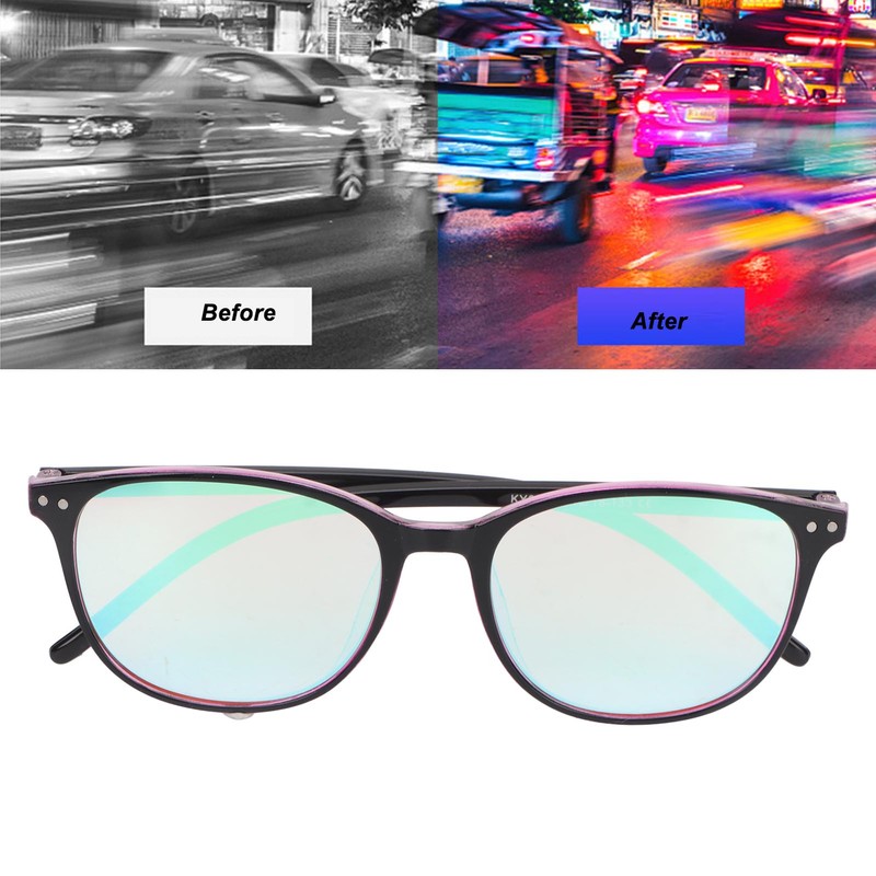 Red Green Blind Glasses Double Sided Coating UV Protection PC