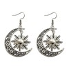 Boho Crescent Moon and Sun Dangle Earring, Celestial Jewelry, Women