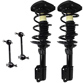Detroit Axle - Rear Struts for Chevy Monte Carlo Impala Buick LaCrosse Pontiac Grand Prix [17″ Wheel], Sway Bars, Coil Spring - 4pc Set