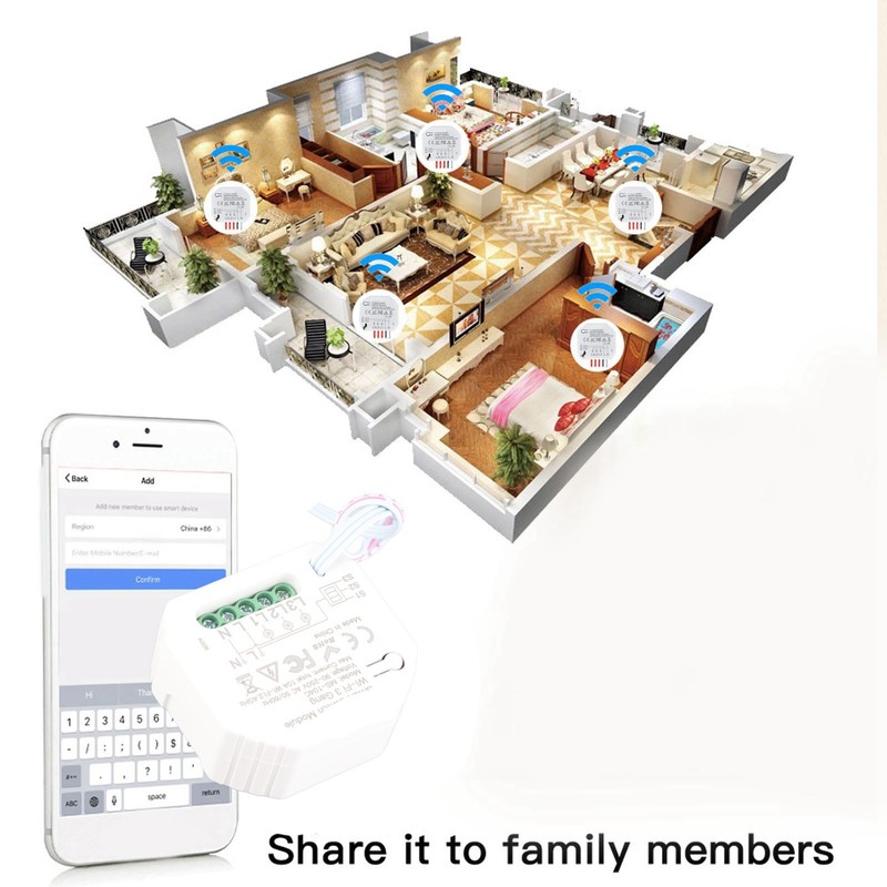 Smart Light Switch Module WiFi Home Light Switch Control 3