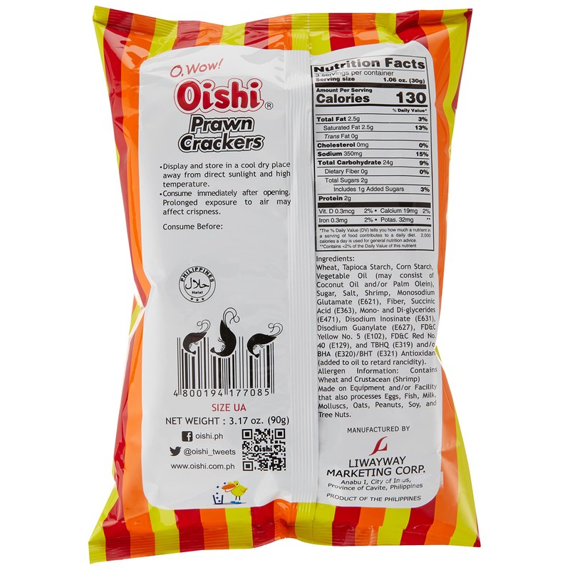 OISHI Prawn Crackers (3.17oz/ 90g)