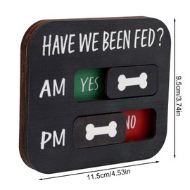 Gosknor Dog Feeding Reminder, Strong Magnetic Force Have We Been Fed Pet Feeding Tracker Single Side AM/PM Daily Indication Chart Feed Your Pets Fridge Sign for Prevent Dog Cat Over or Under Feeding