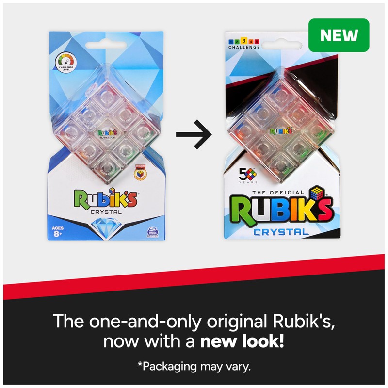 Rubik’s Cube, Crystal Cube, Transparent 3x3 Color-Matching Puzzle Game, Problem-Solving