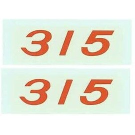 1960-1961 Corvette Decal Kit Valve Cover 315 H.P. With Fuel Injection Part # 3779067