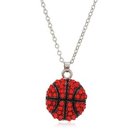Basketball Pendant Gold Silver Stainless Steel Chain Sports Necklace Hip-hop Jewelry Basketball Fans Gift-A