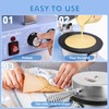 Popfoodex Commercial Waffle Cone Maker - 1200W Commercial Ice Cream