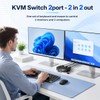 GREATHTEK 8K@60HZ HDMI Displayport KVM Switch 2 Monitors 2 Computers