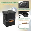 Brabtod Bird Seed Storage Container Airtight,5~6LB Metal Bird Food Container