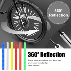 AOUZOVLI Pack of 12 Spoke Reflectors Bicycle Children Spoke Reflectors Bicycle Spoke Reflectors Bicycle Children Plus 12 Pieces Reflective Five-Pointed Stars