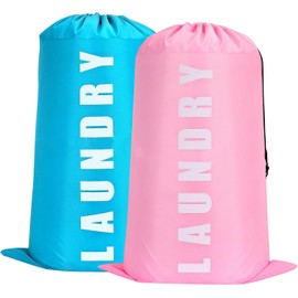 2-Pack Extra-Large Travel Laundry Bag Set – Durable Drawstring Laundry Bags for College Dorms, Travel, Camping, and Laundromats – Machine Washable, Tear-Resistant with Large Capacity