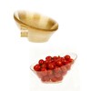 BESTSTAR Clear and Gold Gliter Plastic Serving Bowls 8 Pack