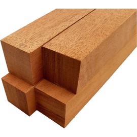 Barrington Hardwoods Mahogany Lumber Square Turning Blanks - 1.5" x 1.5" (4 Pieces) (1.5" x 1.5" x 6")